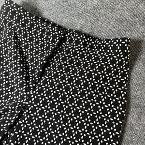 Susan Graver Black White Geometric Print Cropped Pants Women's Size 10‎